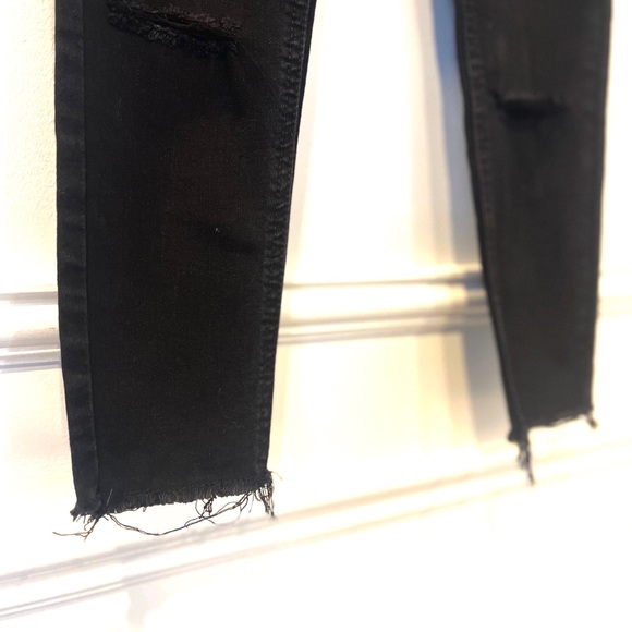 REVAMPED 3/4 length Black Jeans Size 1 - Picture 3 of 5
